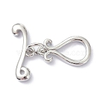 Rack Plating Brass Toggle Clasps, Long-Lasting Plated, Teardrop, Cadmium Free & Lead Free, Platinum, Ring: 16x9x2mm, Hole: 1.4mm, Bar: 18x6.5x2mm.(KK-C218-03P)