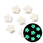 Luminous Handmade Polymer Clay Cabochons, Striped Star, Glow in the Dark, Two Tone, Old Lace, 8~8.5x8~9.5x1~1.5mm, about 4900pcs/500g(PY-CBA5A20-16A)