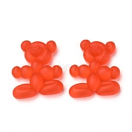 Resin Cabochons, Little Cute Animals Cabochons, Balloon Bear, Red, 31x26.5x9.5mm(CRES-B003-03A)