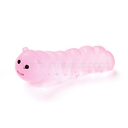 Luminous Resin Worm Ornament, Glow in The Dark, Micro Landscape Garden Decoration, Hot Pink, 8x23x7mm(DJEW-R011-01C-04)