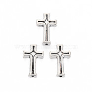 Tibetan Style Alloy Beads, Cross, Cadmium Free & Lead Free, Antique Silver, 16x10x3mm, Hole: 1.2mm, about 970pcs/1000g(TIBEB-N005-056)