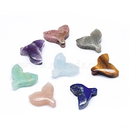 Natural & Synthetic Mixed Stone Charms, Whale Tail Shape, 12.5x14.5x4.5mm, Hole: 1mm(G-L516-56)