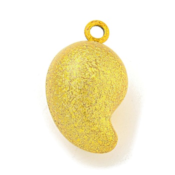 Brass Bell Pendants, Magatama, Golden, 28x16.5x17mm, Hole: 3mm