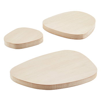 3Pcs 3 Style Wood Display Stands, for Earring Ring & Bracelet Display, BurlyWood, 10.75~28.9x10.9~21.7x1.8cm, 1pc/style