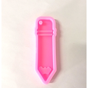 Graduation Theme Display Decoration Silicone Molds, for UV Resin, Epoxy Resin Craft Making, Pen, Pearl Pink, 85x27x10mm