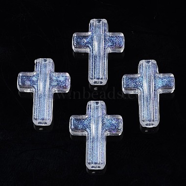 Clear Cross Acrylic Beads