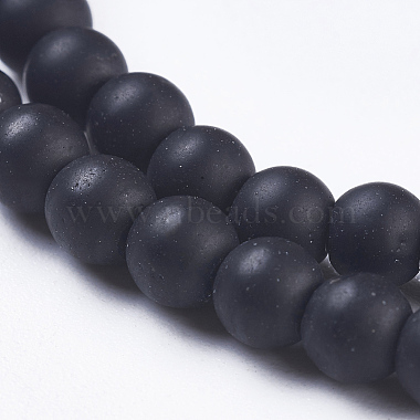 Chapelets de perle en pierre noire synthétique(X-G-R345-4mm-38-1)-3
