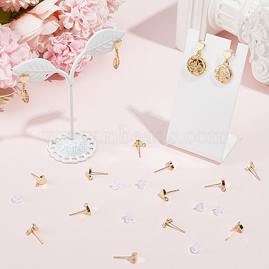 Brass Stud Earring Findings(KK-BBC0028-29B)-4