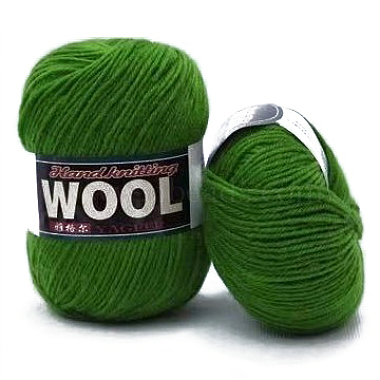 Lime Green Wool+Polyester Thread & Cord