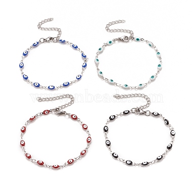 Mixed Color 304 Stainless Steel Bracelets