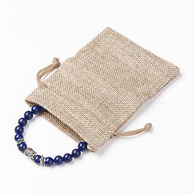 bracelets extensibles en lapis-lazuli naturel (teints)(BJEW-JB03251-03)-3