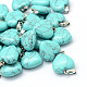 Heart Natural & Synthetic Mixed Stone Pendants(G-Q371-M)-2