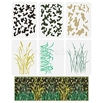 6Pcs 6 Styles PET Hollow Out Drawing Painting Stencils, for DIY Scrapbook, Photo Album, Camouflage, 297x210mm, 1pc/style(DIY-WH0394-0314)