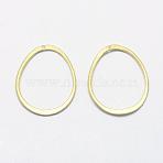Brass Pendants, Lead Free & Cadmium Free & Nickel Free, Oval, Raw(Unplated), 21.5x17x0.3mm, Hole: 0.5mm(KK-E716-042C-RS)