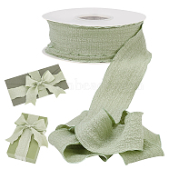 9M Ruffled Polyester Ribbon, for Gift Wrapping Ribbon, Flower Bouquet Decor, Yellow Green, 1-5/8 inch(40mm), about 9.84 Yards(9m)/Roll(OCOR-WH0086-14C)