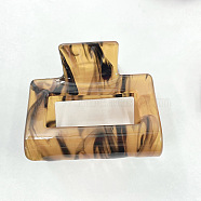 Rectangular Acrylic Large Claw Hair Clips for Thick Hair, Water Ripple Effect, Peru, 50mm(PW23031326903)
