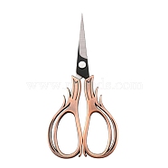 Stainless Steel Scissors, Embroidery Scissors, Sewing Scissors, with Zinc Alloy Handle, Red Copper & Stainless steel Color, 108x51mm(WG76613-03)
