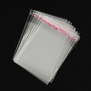 OPP Cellophane Bags, Small Jewelry Storage Bags, Self-Adhesive Sealing Bags, Rectangle, Clear, 8x6cm, Unilateral Thickness: 0.035mm, Inner Measure: 5.5x6cm(OPC-R012-08)