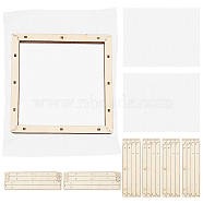 Basswood Assembled Paper Making Frame, with Gauze, Square, PapayaWhip, 200x200mm(DIY-WH0001-74)