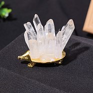Natural Raw Quartz Crystal Display Decoration, Reiki Energy Stone Ornaments, Hedgehog, 45mm(G-PW0007-074A)