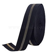 Nylon Elastic Bands, Flat Wide Thick Elastic Cord, for DIY Accessories, Gold, 25x0.7mm, about 10.94 Yards(10m)/Roll(OCOR-WH0080-72A)