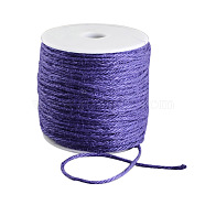 Colored Jute Cord, Jute String, Jute Twine, 3-Ply, for Jewelry Making, Mauve, 2mm, about 109.36 yards(100m)/roll(OCOR-R008-2mm-020)