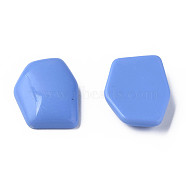 Opaque Acrylic Cabochons, Irregular Hexagon, Cornflower Blue, 25.5x19.5x5.5mm, about 253pcs/500g(MACR-S373-143-A02)
