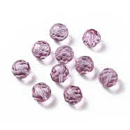 Glass Imitation Austrian Crystal Beads, Faceted, Round, Old Rose, 8mm, Hole: 1.5mm(GLAA-H024-15C-13)