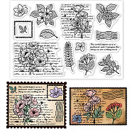 PVC Plastic Stamps, for DIY Scrapbooking, Photo Album Decorative, Cards Making, Stamp Sheets, Flower Pattern, 160x110x3mm(DIY-WH0167-57-0437)