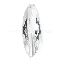 Transparent Glass Pendants, Faceted, Oval, for Chandelier Crystal Hanging Pendants, Clear, 120x35x24mm, Hole: 1.8mm(GLAA-R223-04C)