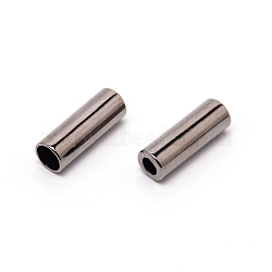 Zinc Alloy Cord Ends, End Caps, Column, Gunmetal, 20x7mm, Hole: 3.5mm, Inner Diameter: 5.5mm(PALLOY-WH0092-20C-B)