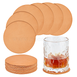 Leather Cup Mats, Heat Resistant Pot Mats, for Home Kitchen, Flat Round, Peru, 80x2mm(AJEW-WH0248-417A)