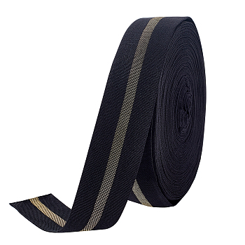 Nylon Elastic Bands, Flat Wide Thick Elastic Cord, for DIY Accessories, Gold, 25x0.7mm, about 10.94 Yards(10m)/Roll