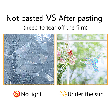 16 Sheets Waterproof PVC Colored Laser Stained Window Film Static Stickers(DIY-WH0314-084)-8