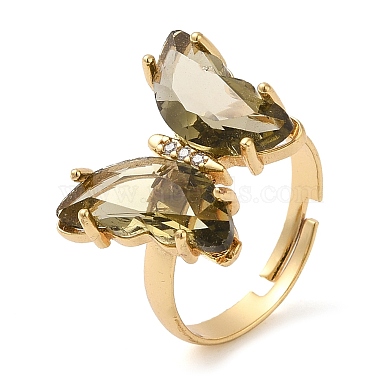 Adjustable Brass Glass Finger Rings(RJEW-P148-A01-08)-3