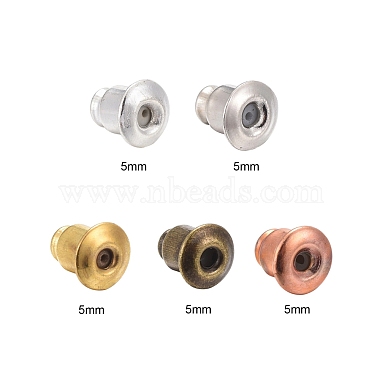500Pcs 5 Style Brass Ear Nuts(KK-LS0001-21)-2