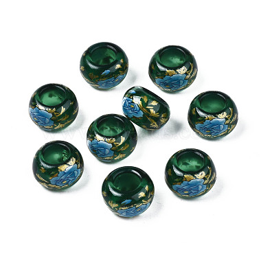 Green Rondelle Acrylic Beads
