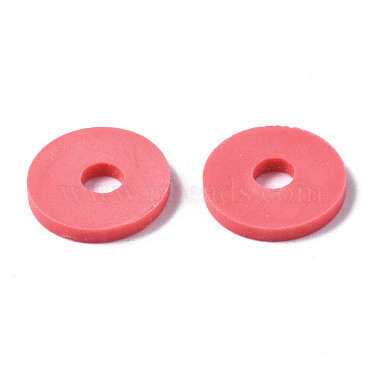 flache runde handgemachte Polymer Clay Perlen(CLAY-R067-10mm-14)-6