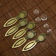 18mm Clear Domed Glass Cabochon Cover for Antique Bronze DIY Alloy Portrait Bookmark Making(DIY-X0117-AB-FF)-1