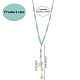 ANATTASOUL 2Pcs 2 Colors Glass Beaded Lariat Necklaces Set with Alloy Coreana Chain(NJEW-AN0001-05)-2