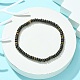 Bracelets extensibles en perles rondes et plates en jaspe café naturel pour femmes(BJEW-JB09717-06)-2