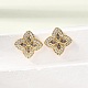 Brass Micro Pave Cubic Zirconia Stud Earrings(KK-CBA8324-25G-02)-3
