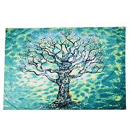 Polyester Bohemian Tree of Life Wall Hanging Tapestry, for Bedroom Living Room Decoration, Rectangle, Spring Green, 1020x1500mm(PW23062724948)