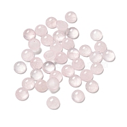 Natural Rose Quartz Cabochons, Half Round, 5x2.5mm(G-Q173-01B-09)