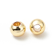 Rack Plating Brass Beads, Cadmium Free & Lead Free, Round, Real 18K Gold Plated, 2x2.3mm, Hole: 0.8mm(KK-WH0034-02J-G02)