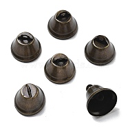 Iron Bell Pendants, without Bell Clapper, Antique Bronze, 23.5x25.5mm, Hole: 3.5mm(IFIN-XCP0001-34)