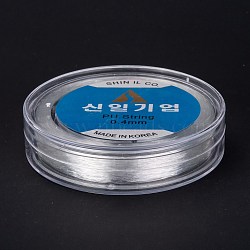 Korean Round Crystal Elastic Stretch Thread, for Bracelets Gemstone Jewelry Making Beading Craft, Clear, 0.4mm, about 153.1~164.04 yards(140~150m)/roll(EW-I003-A01-01)