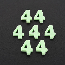 Handmade Polymer Clay Cabochons, Num.4, Light Green, 9~11x4.5~7.5x1~3mm, about 9000pcs/1000g(CLAY-N006-113-04)
