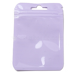 Rectangle Plastic Yin-Yang Zip Lock Bags, Resealable Packaging Bags, Self Seal Bag, Lilac, 10x7x0.02cm, Unilateral Thickness: 2.5 Mil(0.065mm)(ABAG-A007-02B-01)