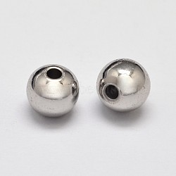 Rack Plating Brass Round Spacer Beads, Cadmium Free & Lead Free, Platinum, 6mm, Hole: 1.5mm(X1-KK-I601-6mm-P-RS)